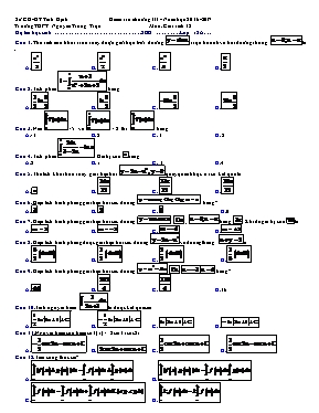 Kiểm tra chương III - Môn Giải tích 12